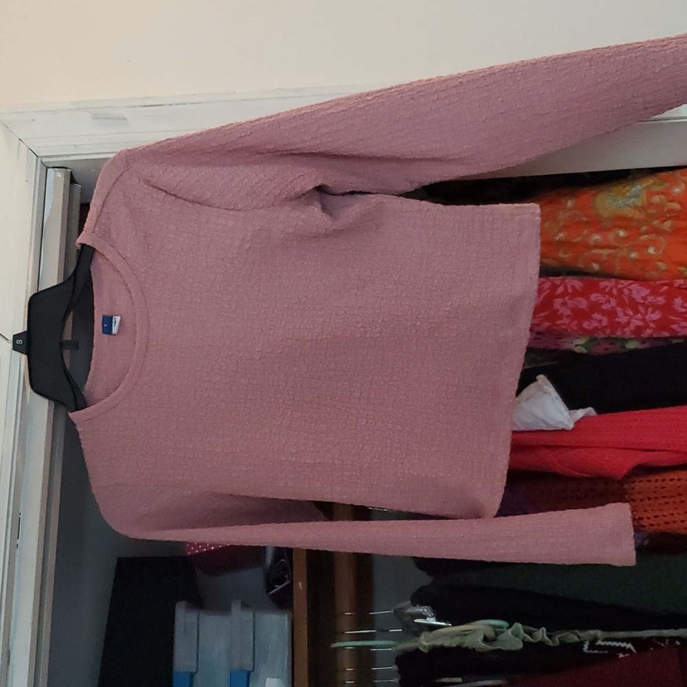 Textured top size S purplish pink
